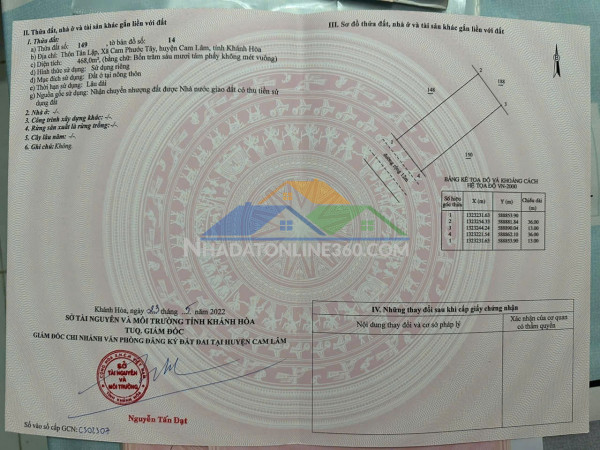 Đất đẹp - giá tốt - bán gấp lô đất tiềm năng tại xã cam phước tây, cam lâm, khánh hòa