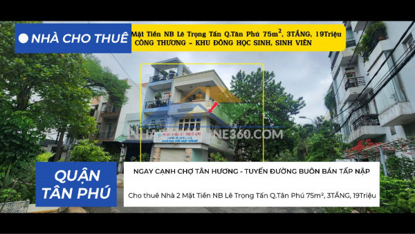 Cho thuê nhà mặt tiền ni sư huỳnh liên q.tân bình 96m², 18triệu - đối diện chung cư