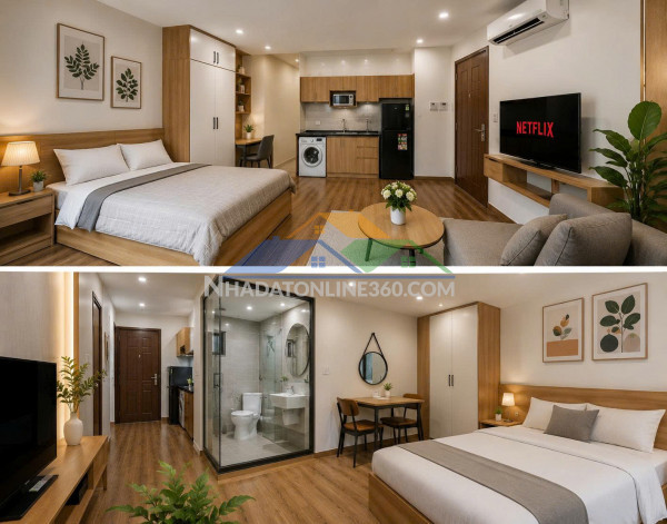 Căn hộ dịch vụ cc mini hồng tiến,kd dòng tiền 80m,12 phòng full,ngõ thông ô tô.hơn 18 tỷ