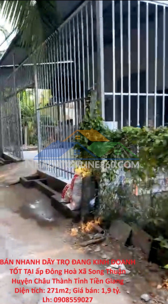 Bán nhanh dãy trọ đang kinh doanh tốt tại huyện châu thành, tỉnh...