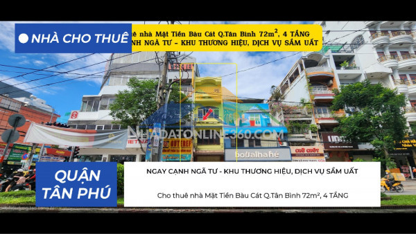 Cho thuê nhà 2 mặt tiền nguyễn hồng đào q.tân bình 60m², 18 triệu