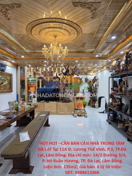 Hot hot –cần bán căn nhà trung tâm đà lạt tại 11a đ. lương thế vinh, p.3, tp.đà lạt, lâm đồng
