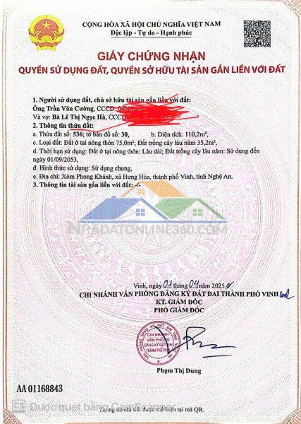 Đất đẹp – giá tốt- chính chủ cần bán đất xóm phong khánh, xã hưng hòa, tp vinh, nghệ an.(cũ)