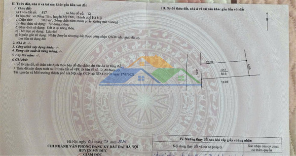 Chính chủ cần bán đất thổ cư đồng tâm, mỹ đức, hà nội - sổ đỏ chính chủ - 1.3xx tỉ