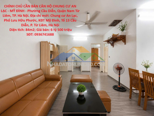 Chính chủ cần bán căn hộ chung cư an lạc - mỹ đình - phường cầu diễn, quận nam từ liêm, tp. hà nội