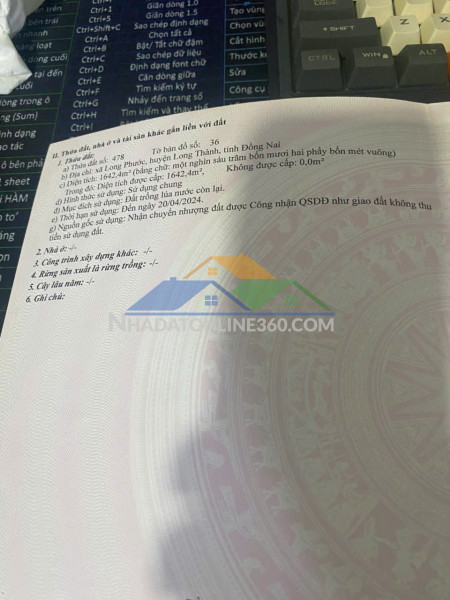 Bán đất nền 4×20 – 450 triệu – vị trí vàng gần kcn & chợ – thông ra ql51 chính chủ
