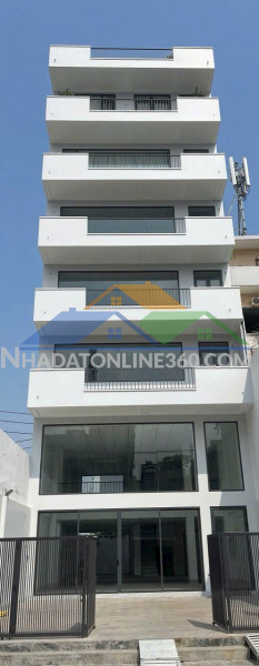 Cho thuê tòa chdv/ vp mặt tiền 15m tân thuận q7(8x25) 6 tầng giá 120tr/th