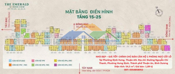 Nhà đẹp – giá tốt- chính chủ bán căn hộ 1 phòng ngủ cắt lỗ tại phường định hưng, thuận an