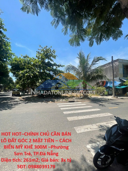 Hot hot–chính chủ cần bán lô đất góc 2 mặt tiền – cách biển mỹ khê 300m –phường sơn trà, tp.đà nẵng