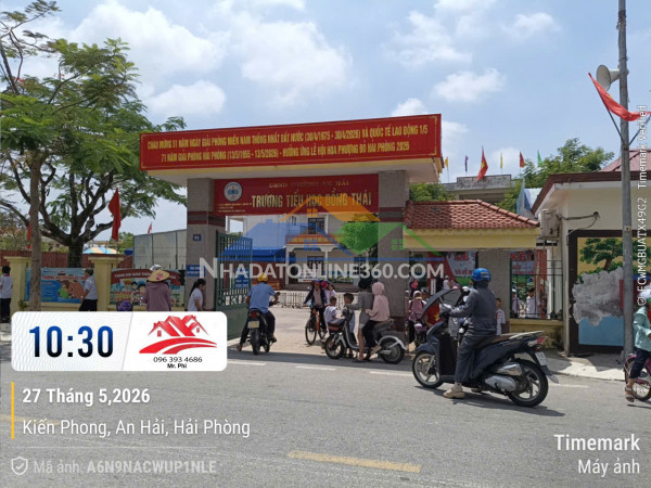 Bán đất đẹp tê chử, đồng thái, an dương, hải phòng - ô tô vào tận nơi - giá chỉ 1,55 tỷ