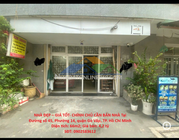 Nhà đẹp – giá tốt- chính chủ cần bán nhà tại đường số 45, phường 14, quận gò vấp, tp. hồ chí minh