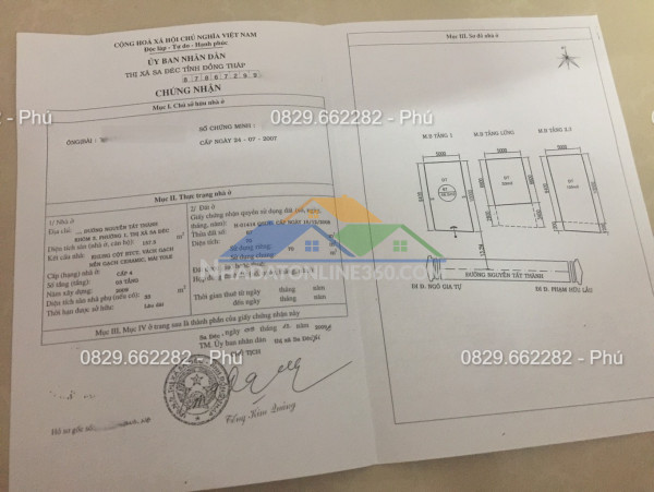 Bán nhà đất biệt thự 552m2 đường 853, tân phú đông, tp. sa đéc, đồng tháp. sổ hồng, 5.3 tỷ.