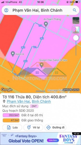 Bán đất mt hùng vương 1594m2 giá 14,9 tỷ