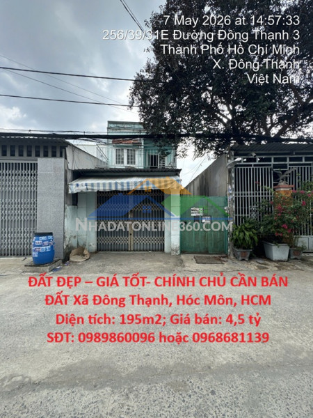 Đất đẹp – giá tốt- chính chủ cần bán đất xã đông...