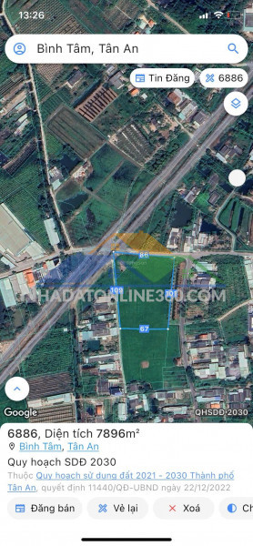 Tôi chính chủ bán 7300m² đường vành đai tân an
