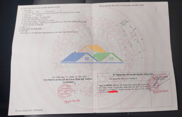 Đầu tư là sinh lời - chính chủ bán lô đất mặt tiền ql 1a, xã thạnh quới, mỹ xuyên, sóc trăng