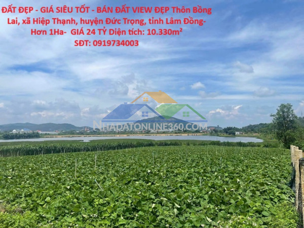 Đất đẹp - giá siêu tốt - bán đất view đẹp đức trọng – lâm đồng - hơn 1ha-  giá 24 tỷ