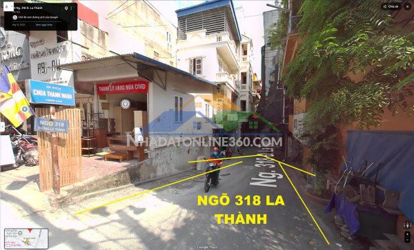 Bán nhà 5 tầng ngõ 318 la thành, phường ô chợ dừa, hà nội, 44.5m2 x 5 tầng, ngõ 3m, miễn tg