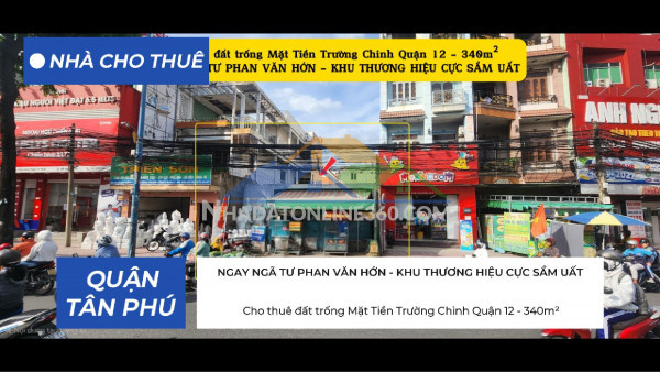 Cho thuê đất trống mặt tiền trường chinh quận 12 - 340m² , ngay...