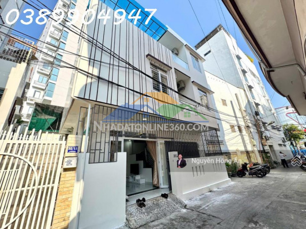 Bán nhà 3 tầng góc 2 mặt tiền hẻm oto tới nhà tttp nha trang gần biển, ngang 9m, giá 8,4 tỷ có tl