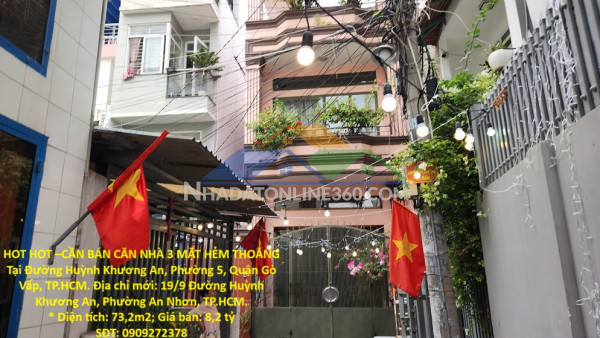Hot hot –cần bán căn nhà 3 mặt hẻm thoáng tại đường huỳnh khương an, phường 5, quận gò vấp, tp.hcm
