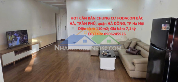 Hot cần bán chung cư fodacon bắc hà, trần phú, quận hà đông, tp...