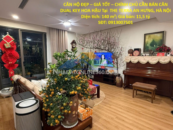 Căn hộ đẹp – giá tốt – chính chủ cần bán căn dual key hoa hậu tại  the terra an hưng, hà nội