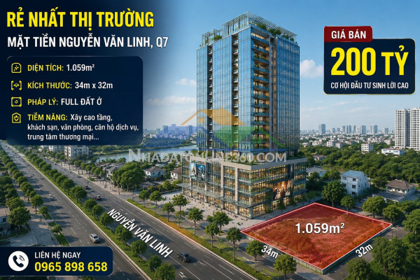 Full đất ở rẻ nhất thị trường – mặt tiền nguyễn văn linh, quận 7