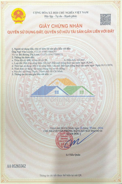 Bán đất mặt tiền đường nhựa 12m tặng móng 4 tấm có sẵn 5x20m