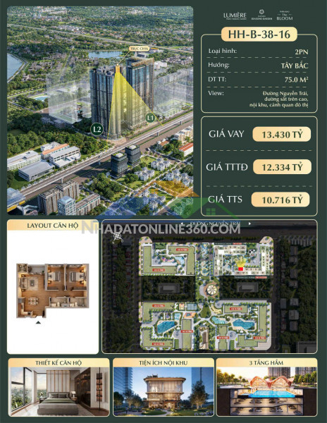 Cập nhật căn 2pn view nguyễn trãi đẹp tại hanoi seasons garden