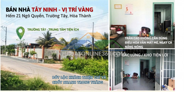 Hót nhà đẹp – giá tốt- chính chủ bán nhà tại xã trường tây, hòa thành tây ninh