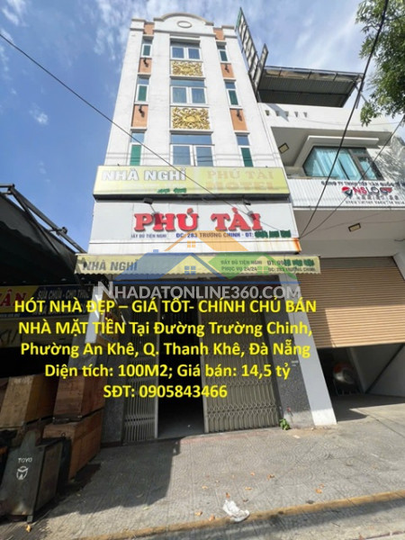 Hót nhà đẹp – giá tốt- chính chủ bán nhà mặt tiền tại đường trường chinh, phường an khê, q. thanh khê, đà nẵng