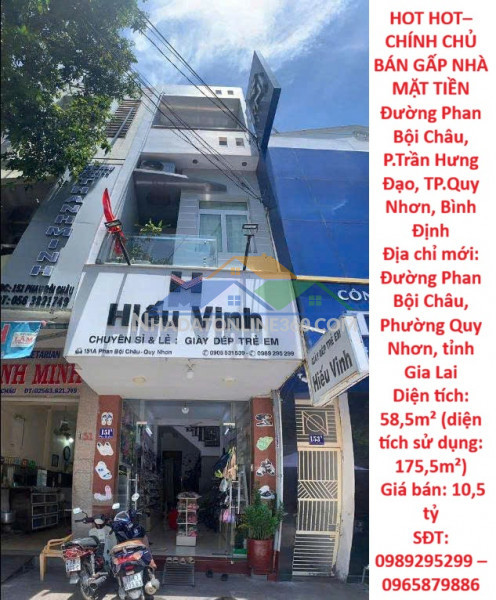 Hot hot–chính chủ bán gấp nhà mặt tiền đường phan bội châu, p.trần hưng đạo, tp.quy nhơn, bình định