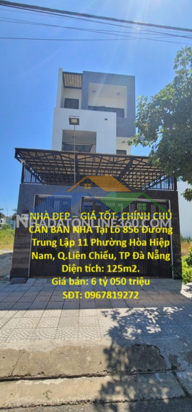 Nhà đẹp – giá tốt- chính chủ cần bán nhà tại  phường hòa hiệp nam, q.liên chiểu, tp đà nẵng