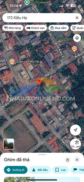 ( chuyển nhượng ) lô đất chính chủ mặt tiền đường kiều hạ, phường đông hải 2, q. hải an - hải phòng