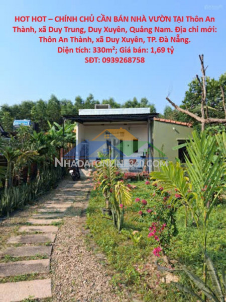 Hot hot – chính chủ cần bán nhà vườn tại thôn an thành, xã duy trung, duy xuyên, quảng nam