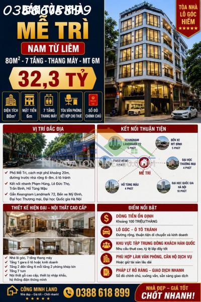 Bán nhà phân lô tô vĩnh diện - thanh xuân - 58m² - 8 tầng thang máy - ô tô tránh - 27.5 tỷ