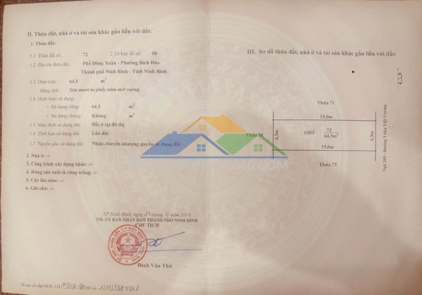 Sở hữu ngay lô đất đẹp - giá tốt - vị trí đắc địa tại 209 đường triệu việt vương phường hoa lư