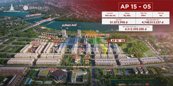 Heragon city – nam ngạn. giá đợt 1. đất nội đô cuối cùng.