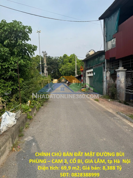 Chính chủ bán đất mặt đường bùi phùng – cam 3, cổ bi, gia lâm, tp hà  nội