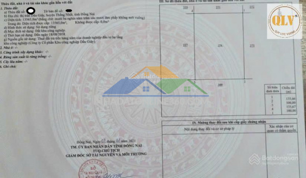 BÁN QUỸ ĐẤT CÔNG NGHIỆP, KCN DẦU GIÂY, THỐNG NHẤT, ĐỒNG NAI,...