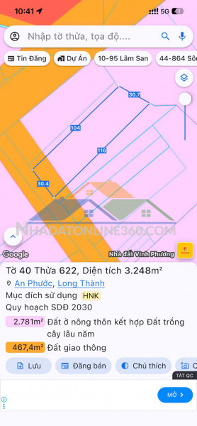 Chính chủ cần bán đất mặt tiền tiềm năng tại an phước –...