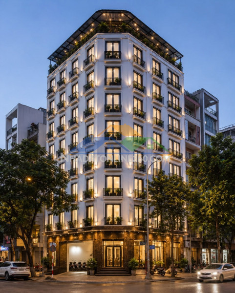 Bán tòa apartment hoàng quốc việt - cầu giấy - lô góc - 76 phòng full nội thất - dt 400 triệu/tháng - 190m² - 9 tầng - mt 8m - 71 tỷ