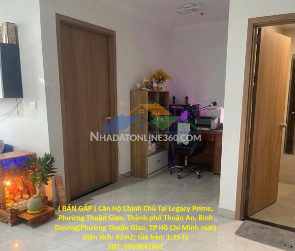 ( bán gấp ) căn hộ chính chủ tại legacy prime, phường thuận giao, thành phố thuận an, bình dương
