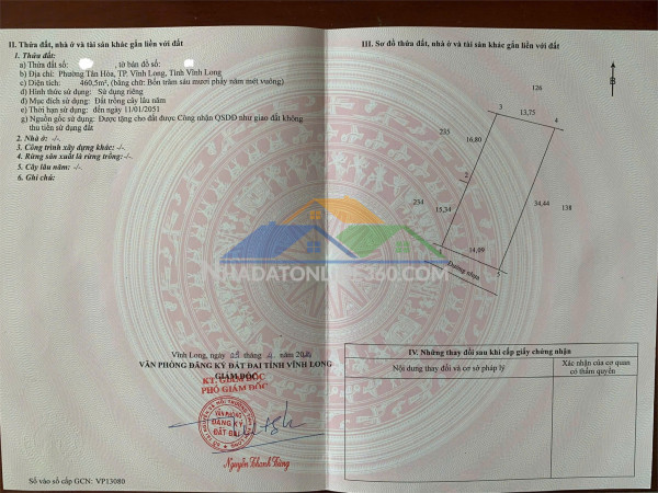 Đất  đẹp – giá tốt- chính chủ cần bán đất tại xã tân hòa, thành phố vĩnh long, vĩnh long