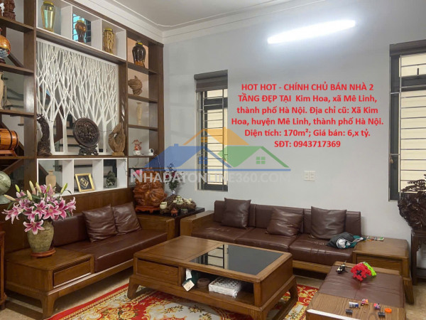 Hot hot - chính chủ bán nhà 2 tầng đẹp tại  kim hoa, xã mê linh,...