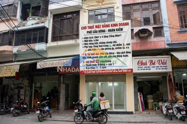 Cho thuê mặt bằng kinh doanh phố cầu đông,  phường hoàn kiếm ,...