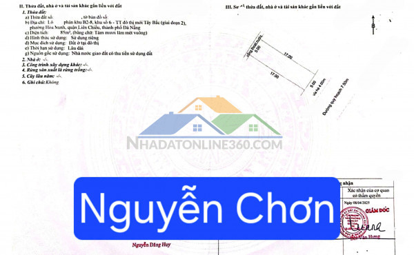 ????mặt tiền đường 7,5m - trục thông hoàng thị loan - giá tốt
