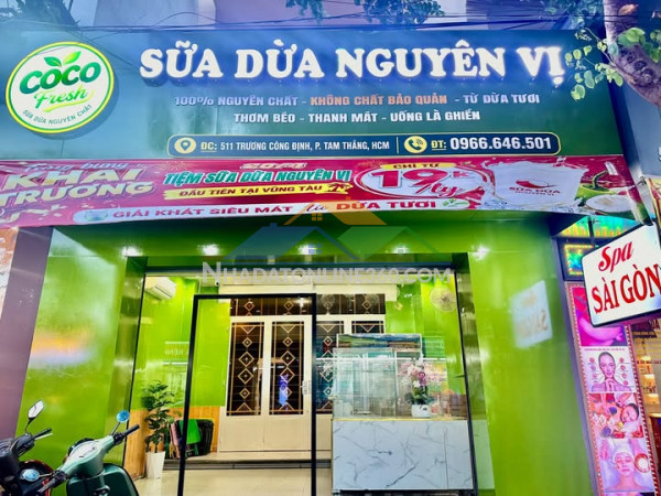 Sang nhượng mặt bằng sưa dừa nguyên vị tại 511 trương công...