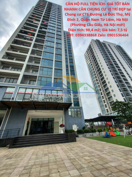 Căn hộ full tiện ích- giá tốt bán nhanh căn chung cư vị trí đẹp tại quận nam từ liêm, hn